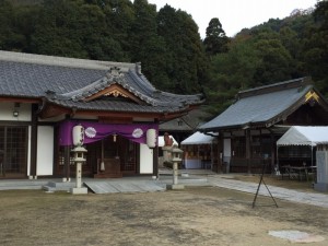熊野神社　初詣準備風景