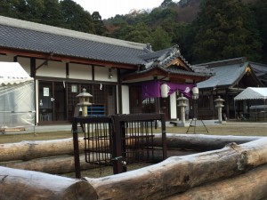 熊野神社　初詣準備風景